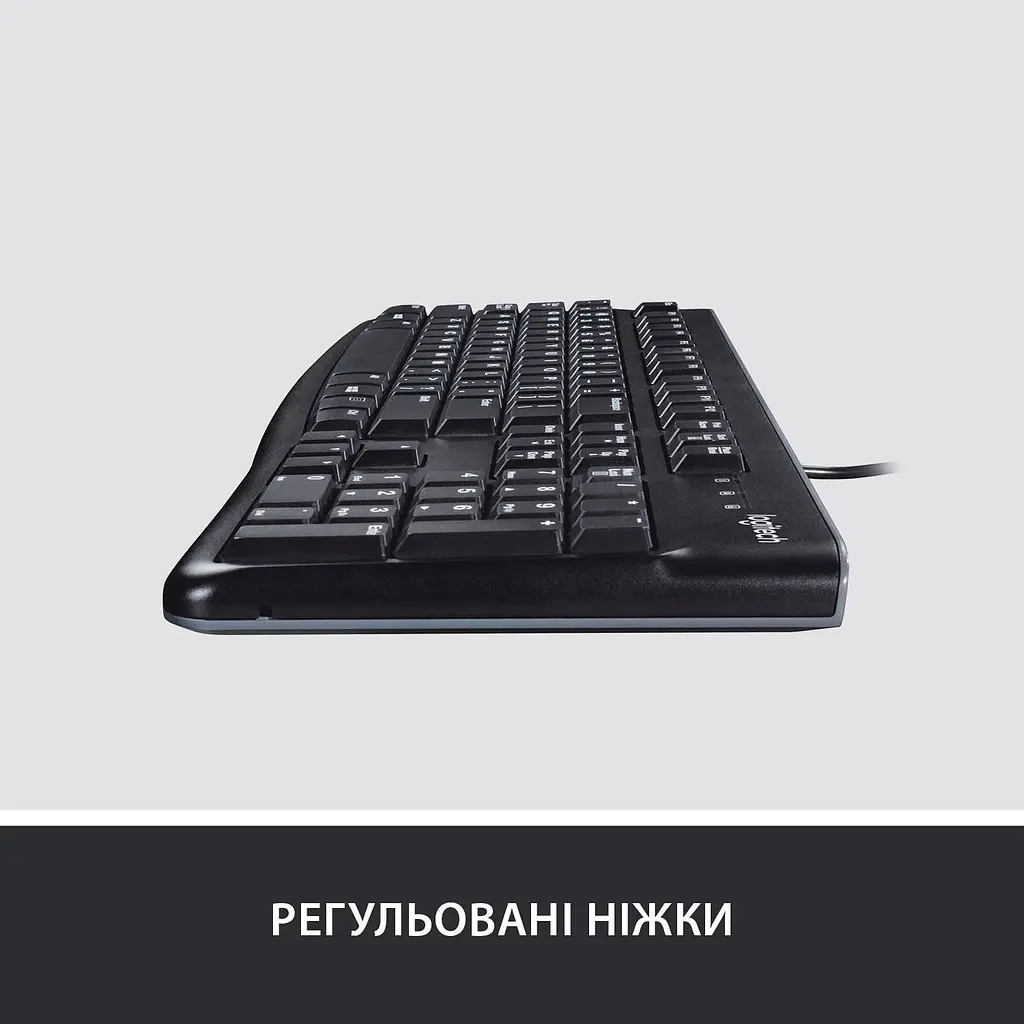 Клавиатура Logitech K120 Ukr USB Black (920-002643) - фото 3