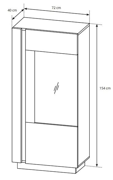 Вітрина низька Perfect Home Арко / Arco 1-дверна 1D1W/72 Дуб артизан/графіт (PFH-091060) - фото 5