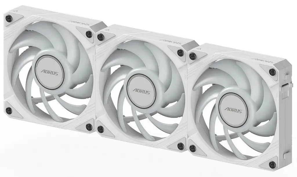 Вентилятор Gigabyte Aorus EZ Chain Fan 120 Ice 3-Pack Білий (GP-ECFAN1203 ICE) - фото 4