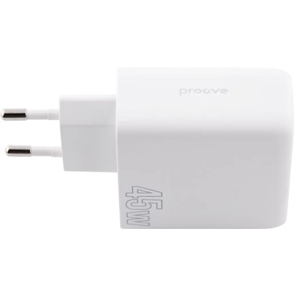 Мережевий зарядний пристрій Proove Silicone Power 45W USB-C/USB-A White [WCSP45110002] [130271] - фото 2