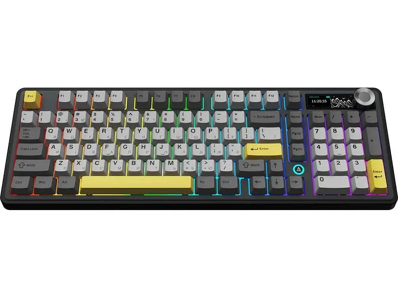 Клавіатура Ajazz AK980 V2 Gift Switch Black Gray Yellow (AK980-V2-G-BGY) - фото 2