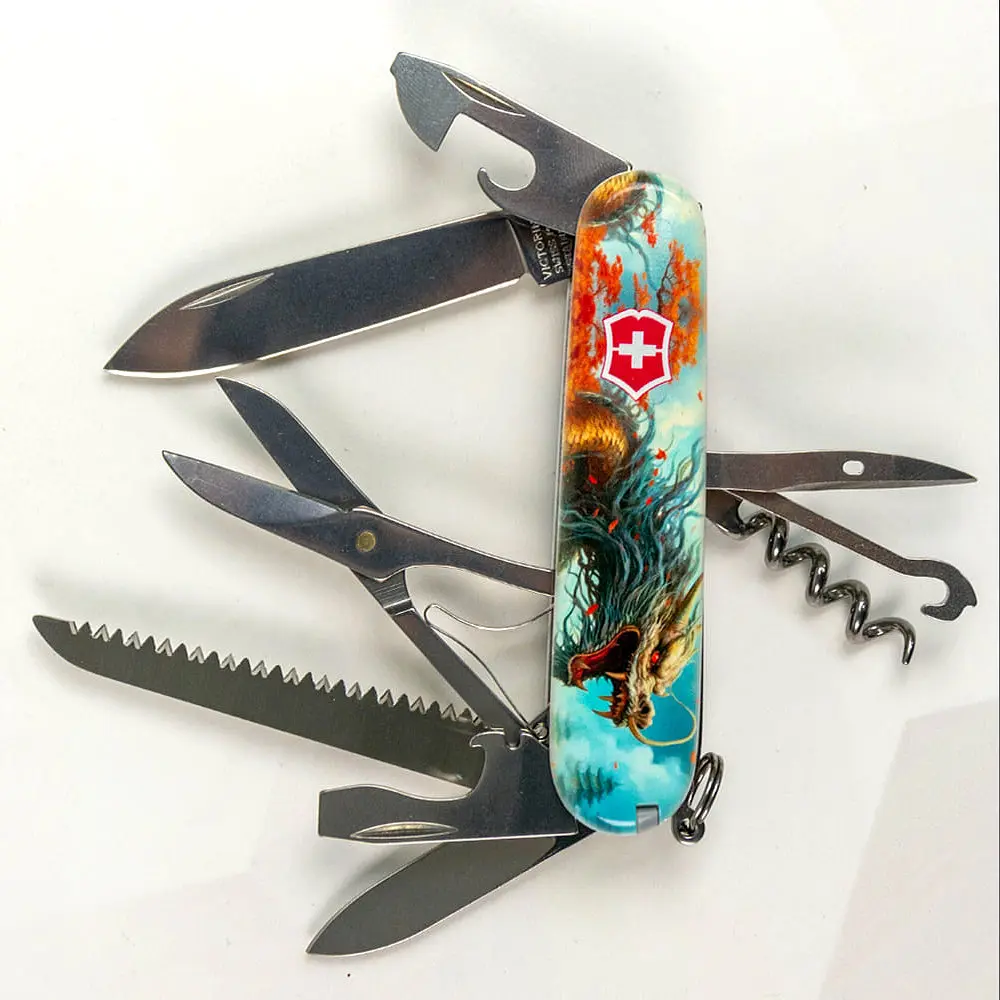 Ніж Victorinox Huntsman Zodiac 91мм 15функ Бойовий дракон - фото 3