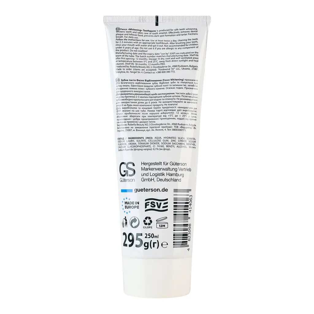 Зубная паста Fesco Whitening, 250 мл - фото 4
