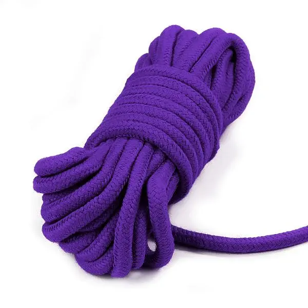 Мотузка 8 мм LoveToy - Fetish Bondage Rope, 10 м, фіолетовий - фото 3