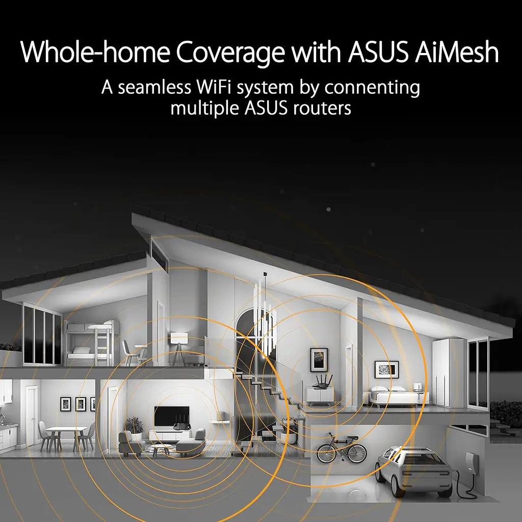 Маршрутизатор Asus TUF-BE3600 BE3600, 4xGE LAN, 2,5xGE WAN, 1xUSB3.2, MESH - фото 9