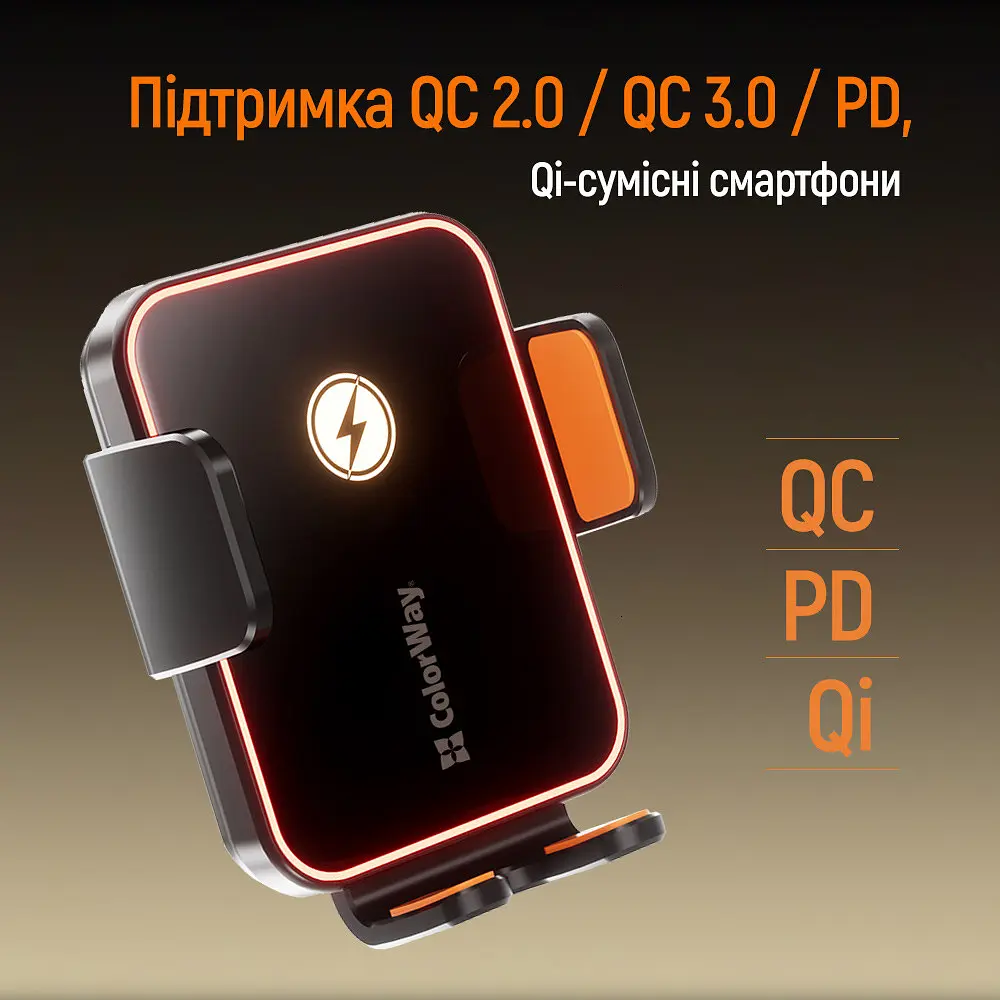 Бездротовий зарядний пристрій СolorWay Ultra-mini 15W Чорний (CW-CHAW069Q-BK) - фото 8