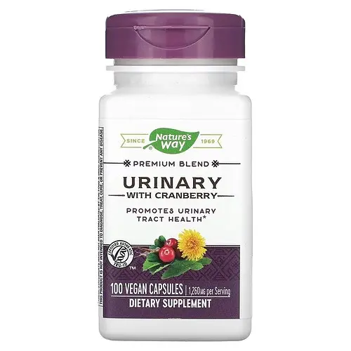 Здоров'я сечовивідних шляхів Urinary with Cranberry 1,260 mg 100 Capsules Nature's Way vit0005951