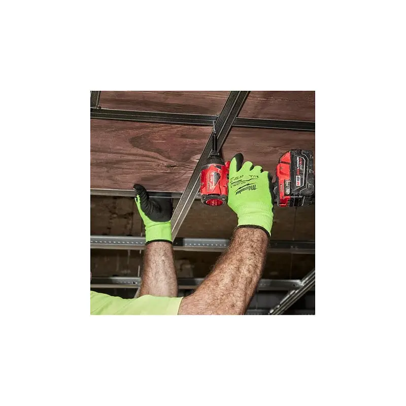 Рукавиці робочі сигнальні Hi-Vis Milwaukee з опором порізам 3/C рівня розмір 11/XXL 144 пари - фото 3