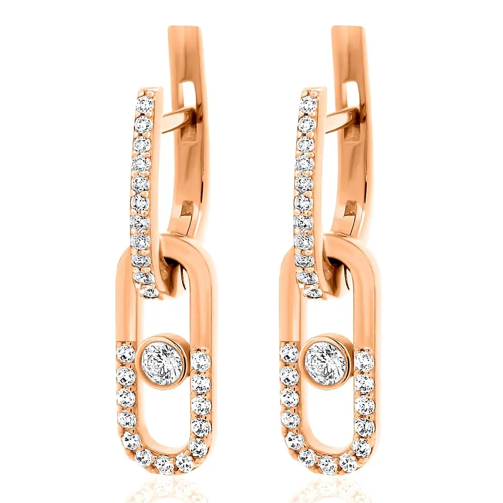 Сережки з червоного золота (з40078)