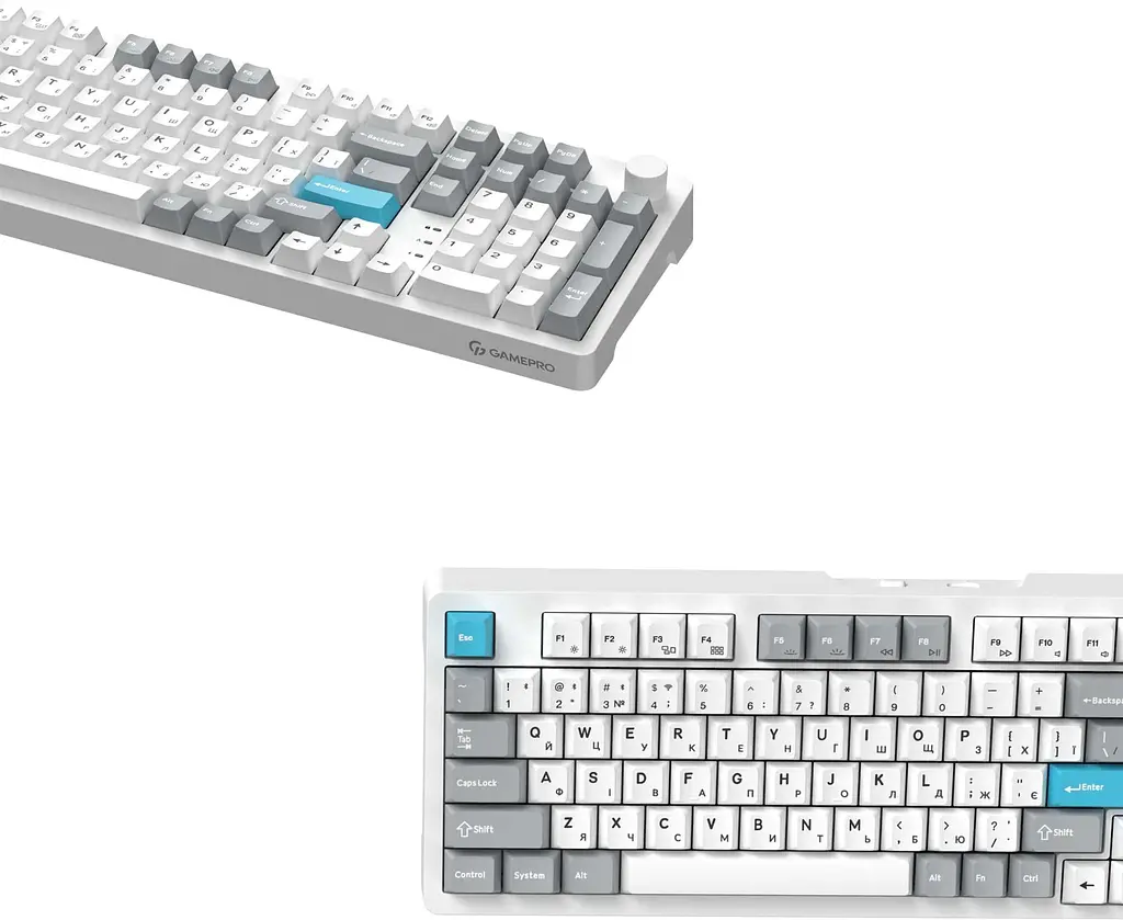 Клавіатура бездротова GamePro Asgard Drakkar Keychron Super Red Switch White (MK305WH) - фото 4