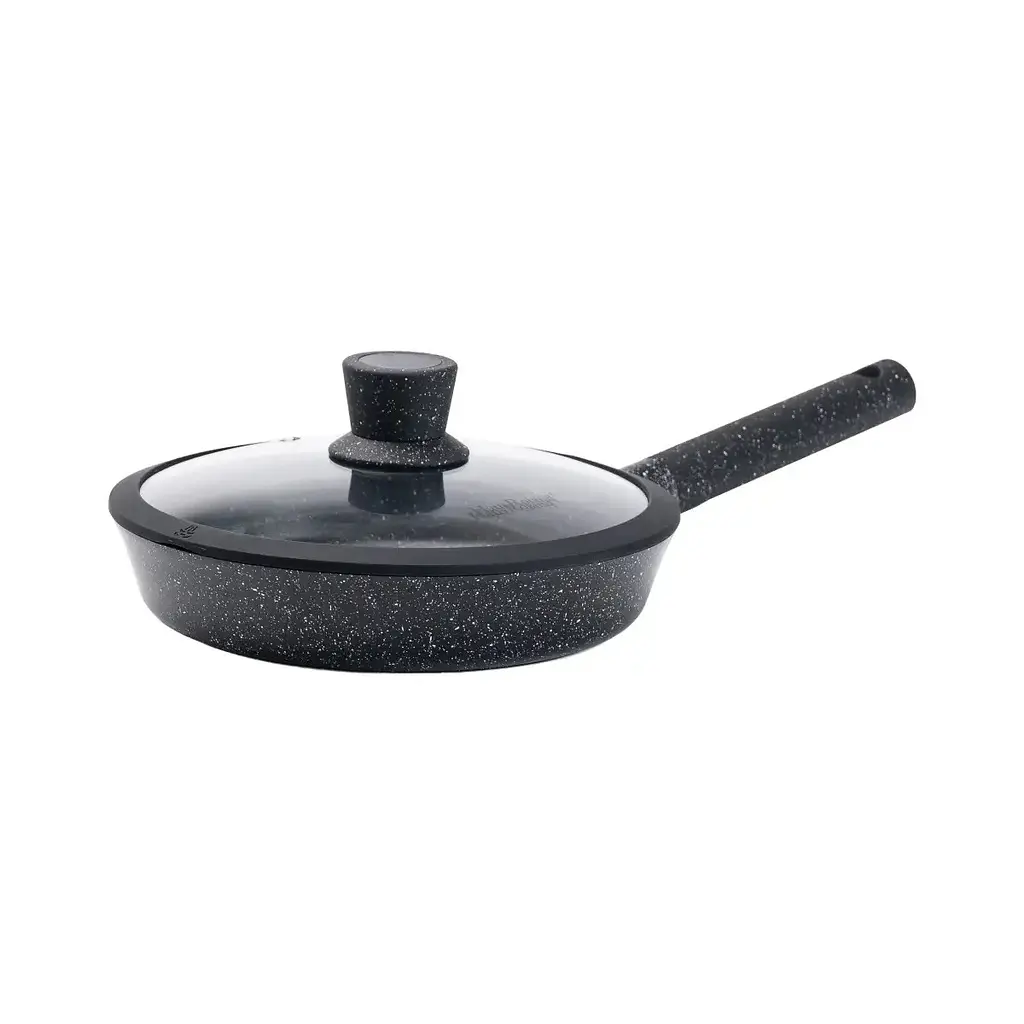 Сковорода антипригарная с крышкой Haus Roland HR155-1 ⌀ 25см алюминиевая сковорода 1,5л Черная - фото 2