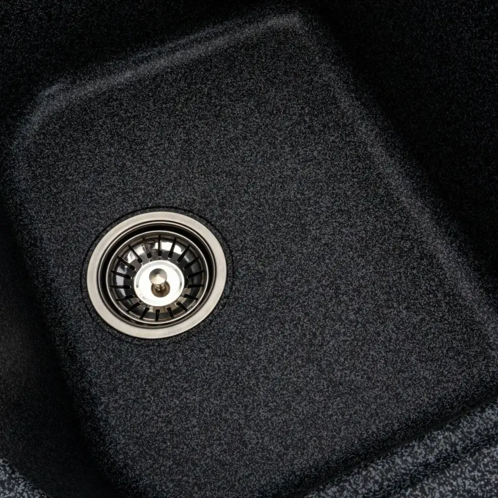 Кухонная мойка Platinum 7950 Equatoria гранитная глянцевая с креплением 79x50 см графитовая (000035784) - фото 5