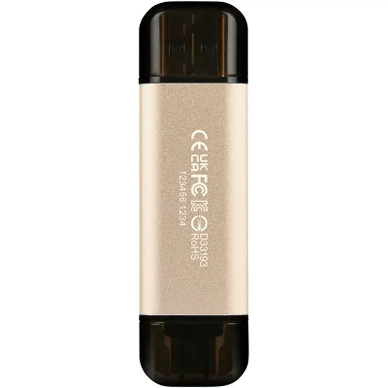 USB флеш накопичувач Transcend 256GB JetFlash 930 Gold-Black USB 3.2/Type-C (TS256GJF930C) - фото 2