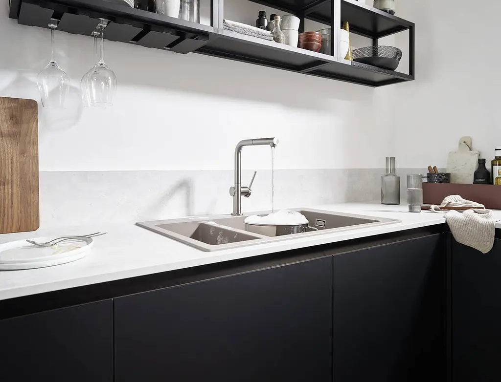 Змішувач Hansgrohe Talis 270 1jet кухонний з витяжним виливом Sbox 72809340 Brushed Black Chrome Шліфований чорний хром - фото 4