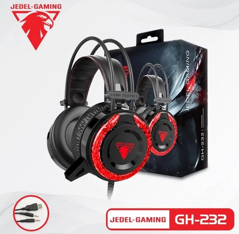Ігрові навушники з мікрофоном Jedel GH232 Balck - фото 2