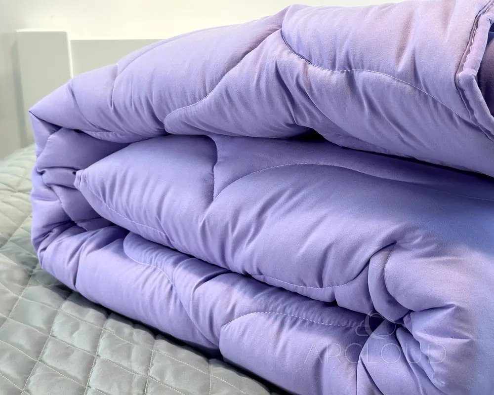 Ковдра зимова ArCloud Floral Lavander 200х220 у сумці + 2 подушки з кантом ArCloud Floral Lavander 50х70 у сумці - фото 8