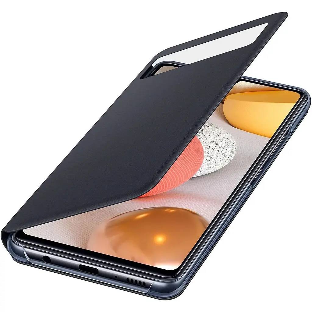 Оригинальный чехол-книжка Samsung для Galaxy A42 5G S-View Clear View Cover Smart Черный (EF-EA426PBEGRU) - фото 2