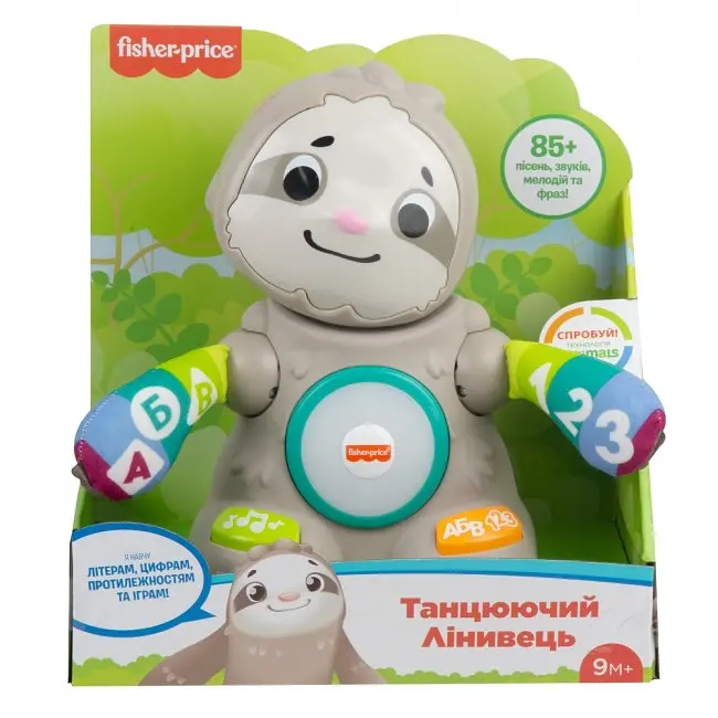Інтерактивна іграшка Fisher-Price Linkimals Танцюючий лінивець, укр. мова (GXR58) - фото 3