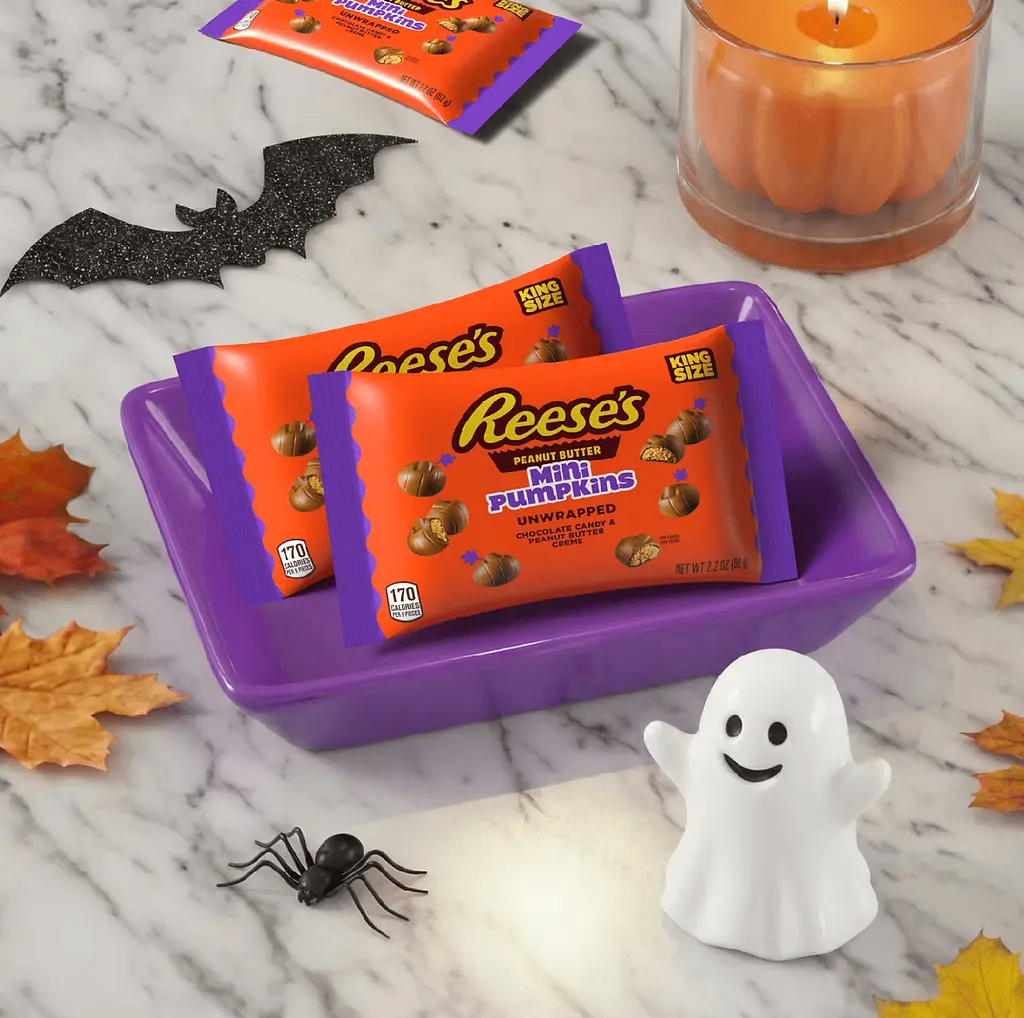 Шоколадні цукерки Reese's Unwrapped Mini Pumpkins 62г - фото 3