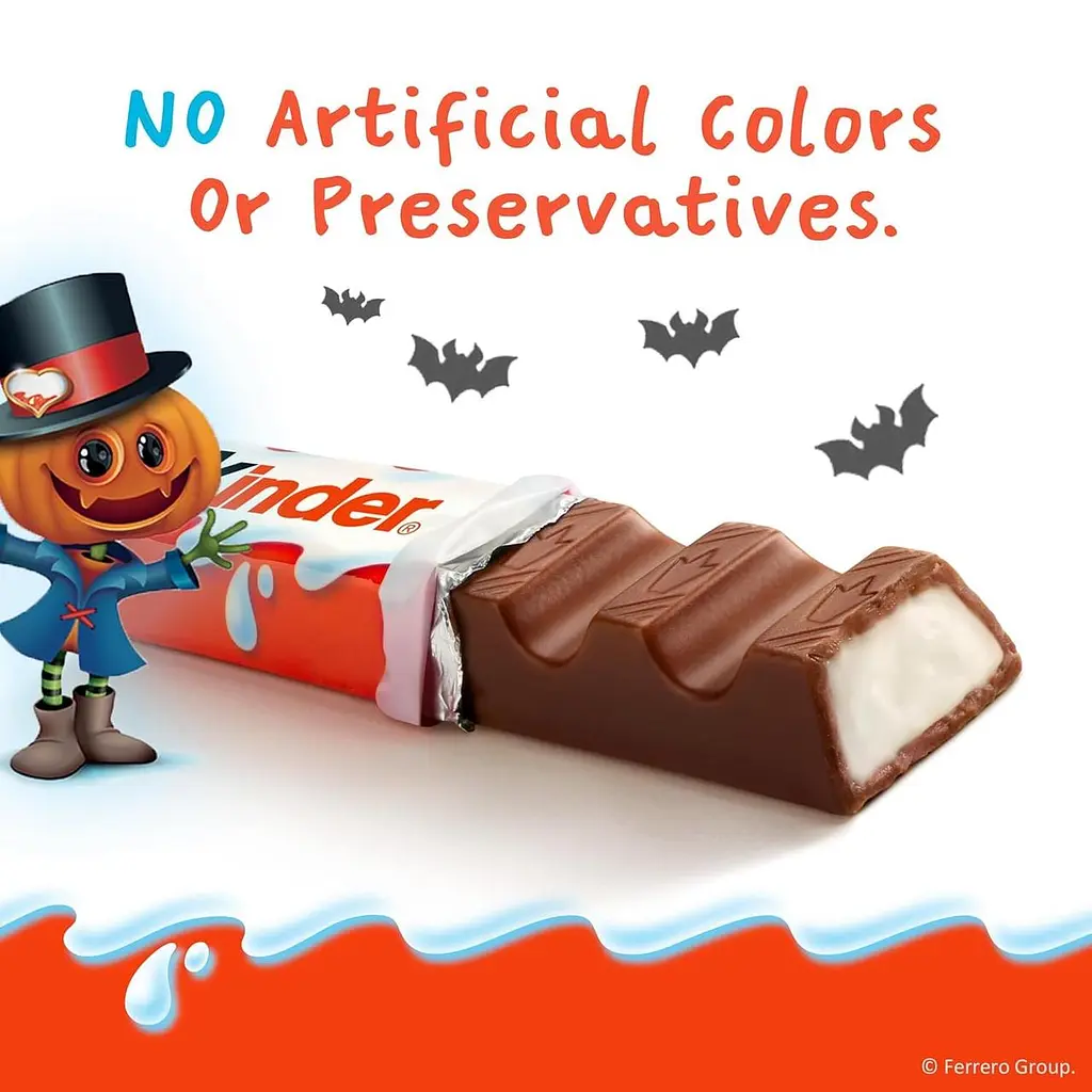 Шоколадные батончики Kinder Halloween Chocolate с молочной начинкой 150г - фото 2
