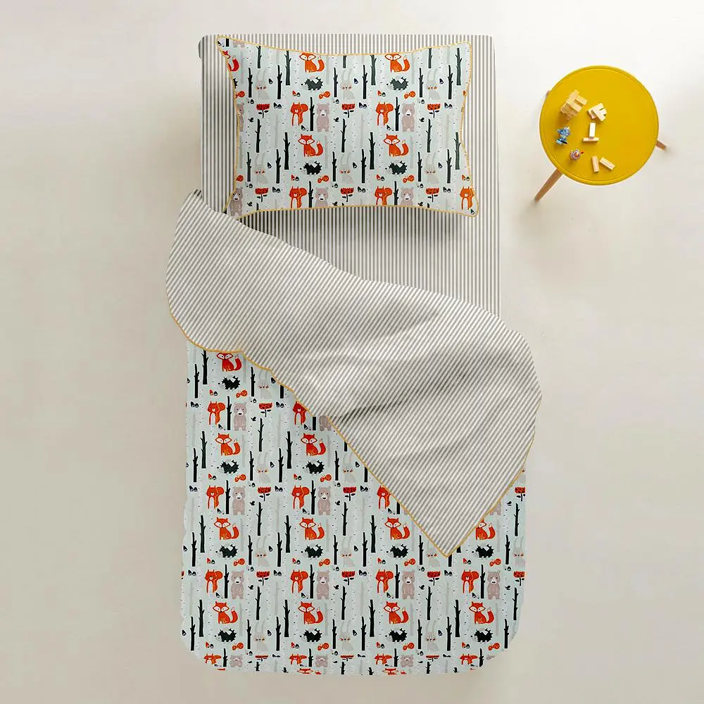 Простынь Cosas на резинке в детскую кроватку 60х120 lines beige, бежевый (Полоса_беж_1) - фото 2
