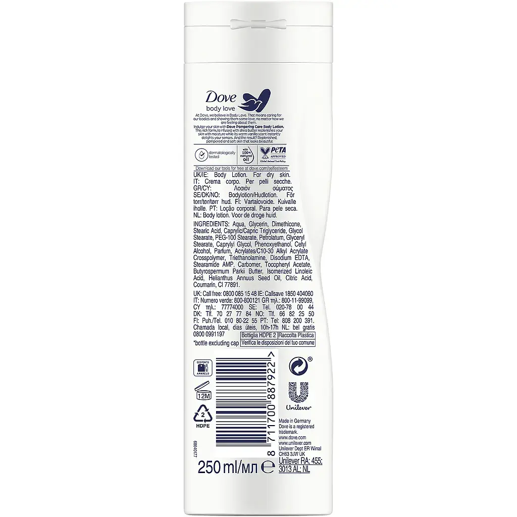 Набор Dove: Лосьон для тела Объятия нежности 250 мл + Крем для рук с маслом авокадо и экстрактом календулы 75 мл - фото 3