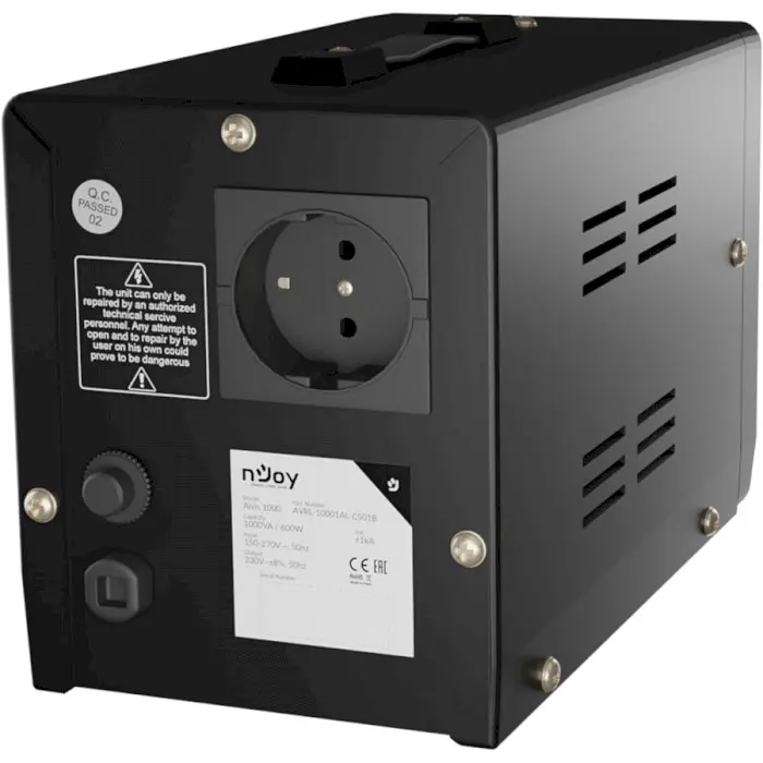 Стабілізатор напруги Njoy Alvis 1000 (AVRL-10001AL-CS01B) AVR, 1 розетка (Alvis 1000) - фото 6