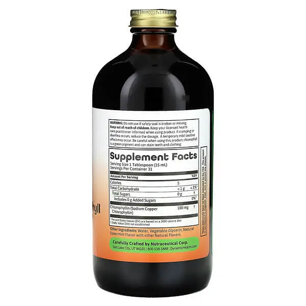 Хлорофилл Liquid Chlorophyll 100 mg 473 ml Dynamic Health vit0004779 - фото 2