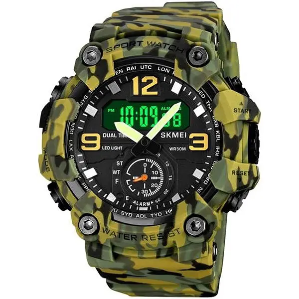 Часы наручные мужские Skmei 1965 Green Camo small size, 1965CMGN (12346) - фото 2