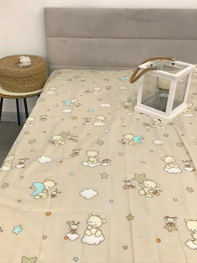 Дитячий комплект постільної білизни Ecotton полуторний 147х210 см бежевий 10-0214 Beige (7488) - фото 2