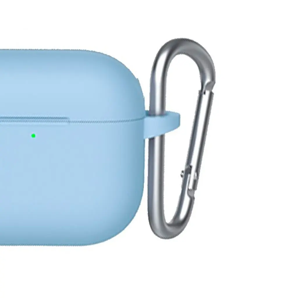Чохол Blueo Liquid Silicone Case + Carbine для Apple AirPods 3 Sky Blue [64695] - фото 3