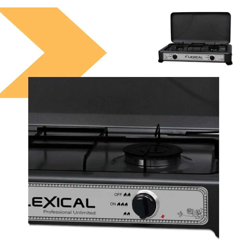 Газова плита Lexical настільна на 2 конфорки LGS-2812-2 (LGS-2812-2_908) - фото 2