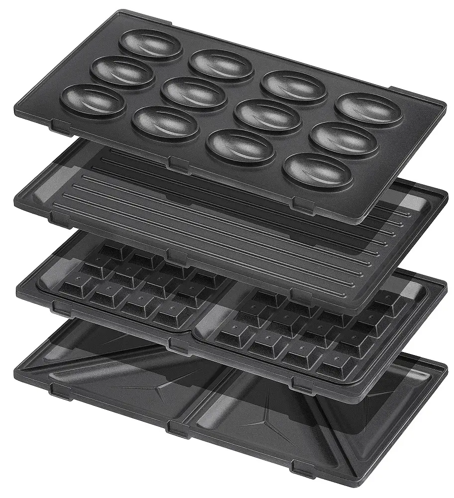 Мультимейкер Ardesto SM-H400S 700 Вт 4 пластины: сэндвич вафельная гриль орешница антипригарное покрытие индикатор готовности Black - фото 4