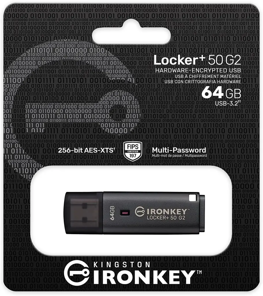Kingston Накопичувач Kingston 64GB USB 3.2 Type-A Gen1 IronKey Locker+ 50 G2 - фото 4