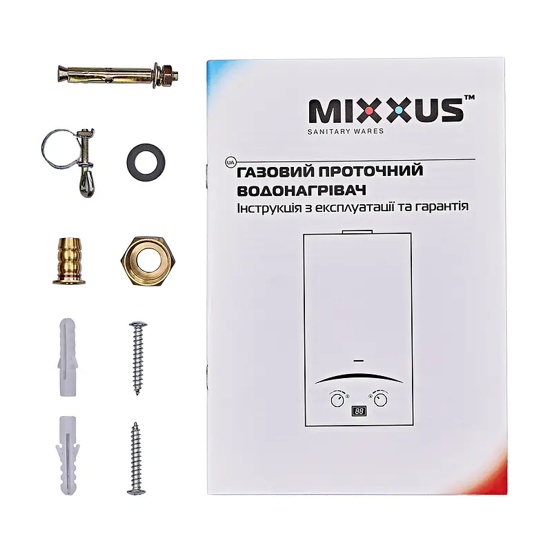 Газова колонка Mixxus GWH-0310 Basic Glass димохідна 10 л/хв (панель зі скла з малюнком) WH0024 - фото 5