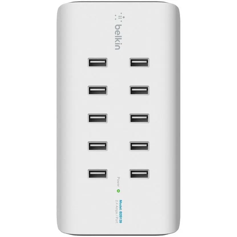 Станция для зарядки Belkin Charger RockStar 10 PORT USB-A 2.4 Amp, 120W - фото 2