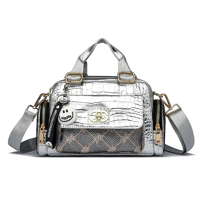 Сумка Italian Bags Smile Selling 26х11х18 см Сріблястий (id_1275)