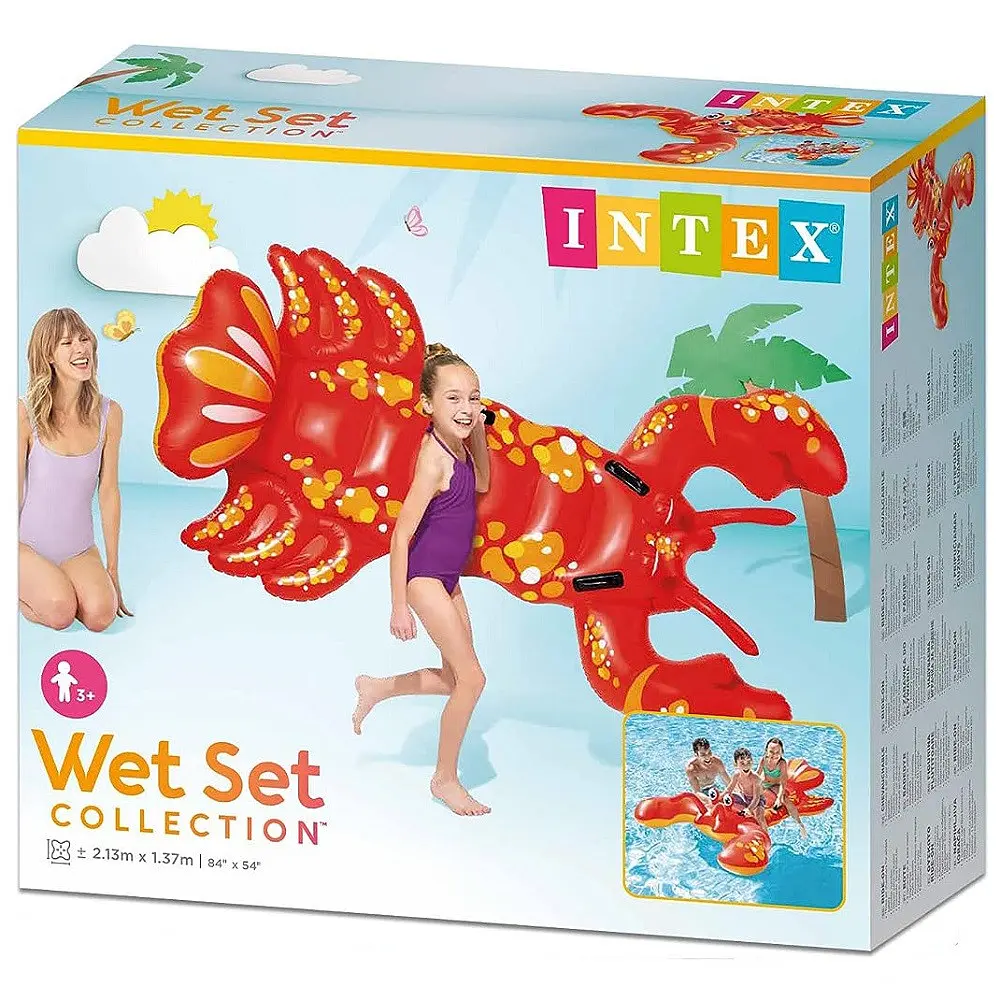 Дитячий плотик для плавання з ручками Лобстер Intex 213 x 137 см - фото 10