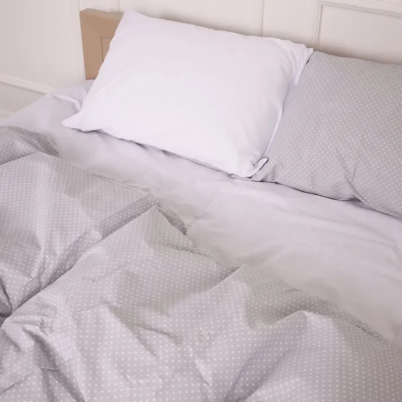 Наволочка MirSon Бязь 17-4831 Eugene 40х60 см біло-сіра (2200009391590) - фото 3