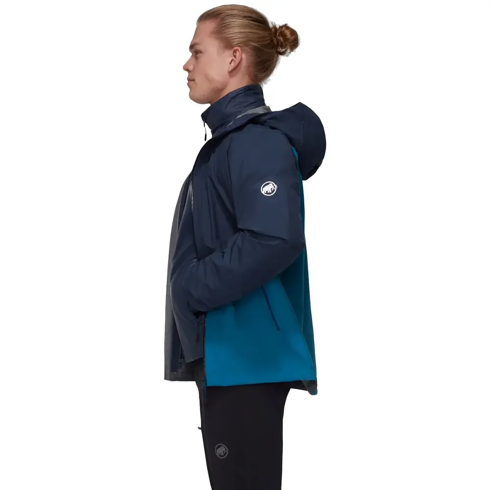 Куртка Mammut Hooded Jacket M M Deep Ice-Marine - фото 4
