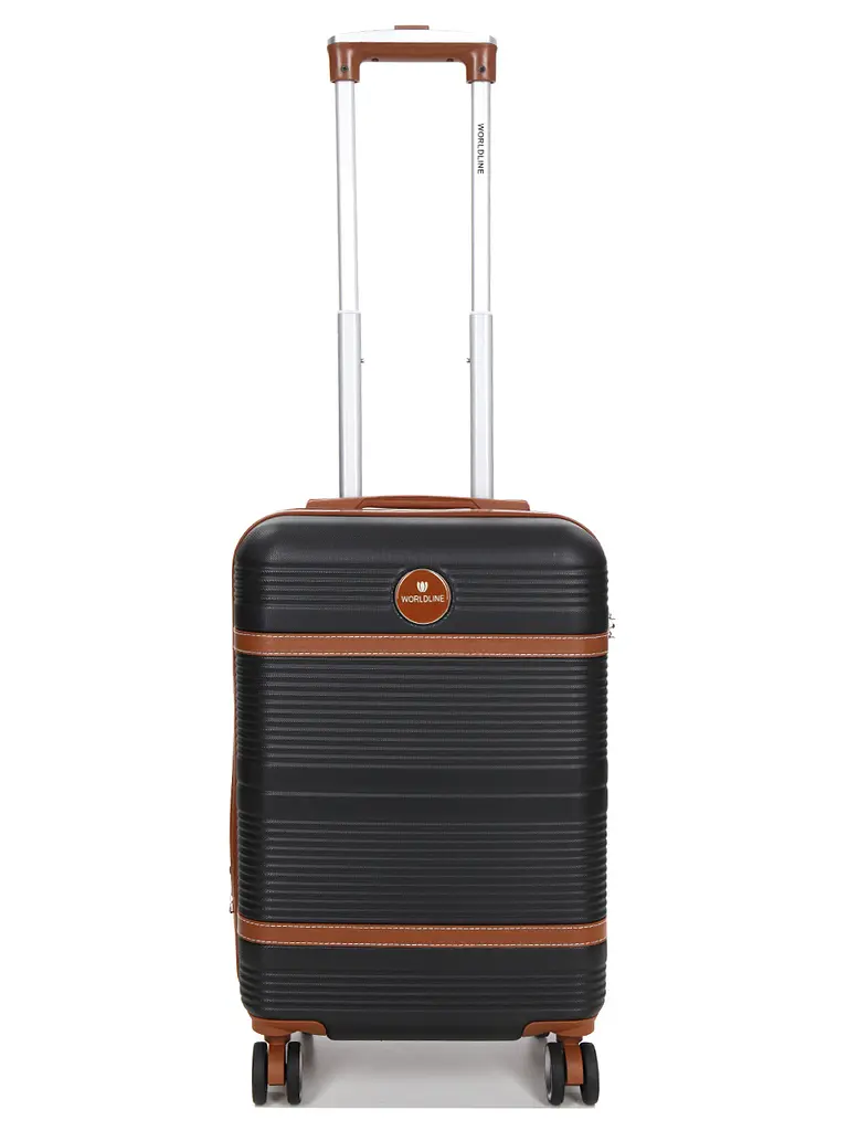 Валіза маленька S ABS-пластик Worldline Airtex 629 56×36×22см 38л Чорна - фото 2