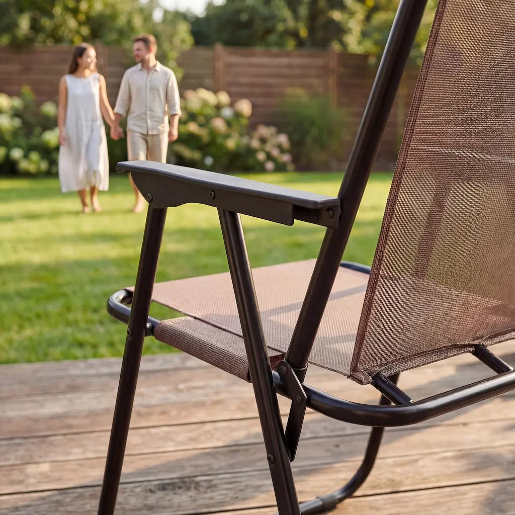 Розкладне туристичне крісло Outtec Breeze Textilene коричневий - фото 7