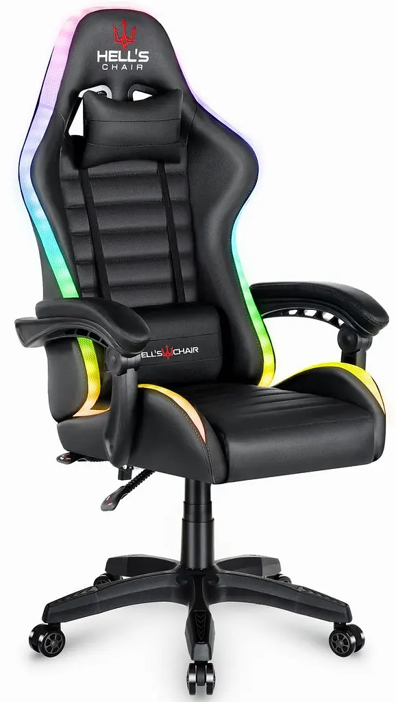 Комп'ютерне крісло Hell's HC-1003 LED RGB Black - фото 4