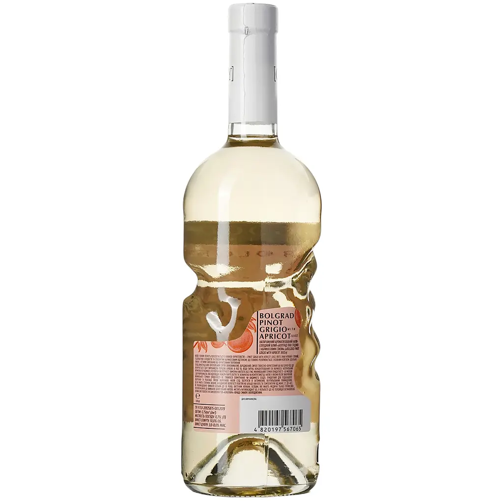 Винний напій Bolgrad Good Year напівсолодкий білий Pinot Grigio with Apricot juice 10% 0.75 л - фото 3