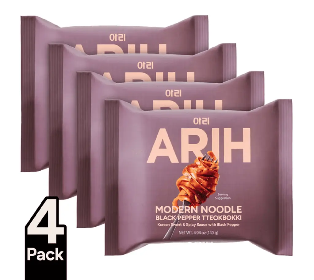 Локшина ARIH Modern Noodles Black Pepper Tteokbokki 4шт х 140г - фото 3