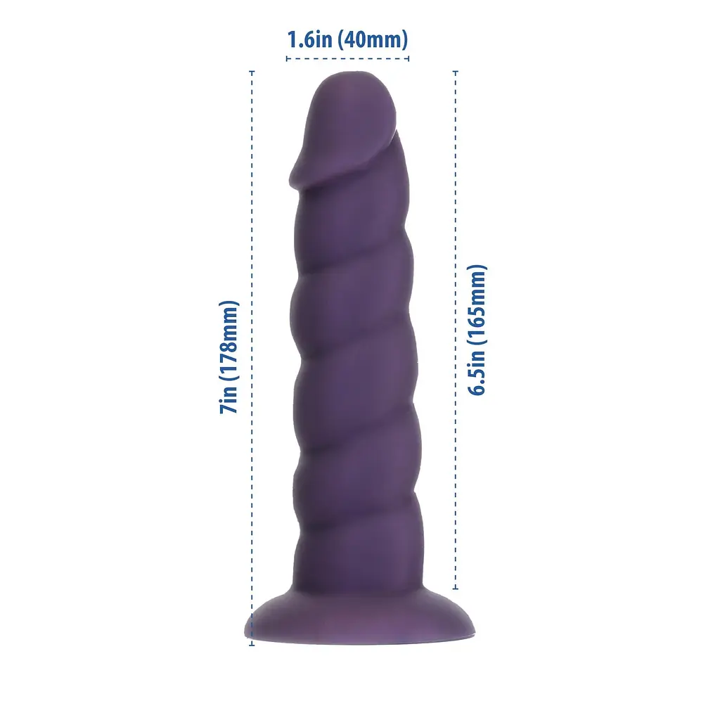 Фалоімітатор Addiction Fantasy Unicorn Dildo 7”, 17.8 см + віброкуля в подарунок - фото 2