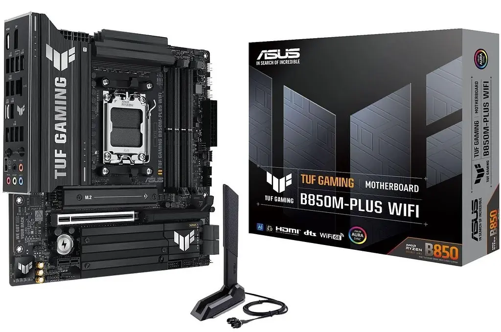 Материнська плата ASUS TUF GAMING B850M-PLUS WIFI (TUF GAMING B850M-PLUS WIFI) (Socket AM5, AMD B850, Micro-ATX) - фото 8