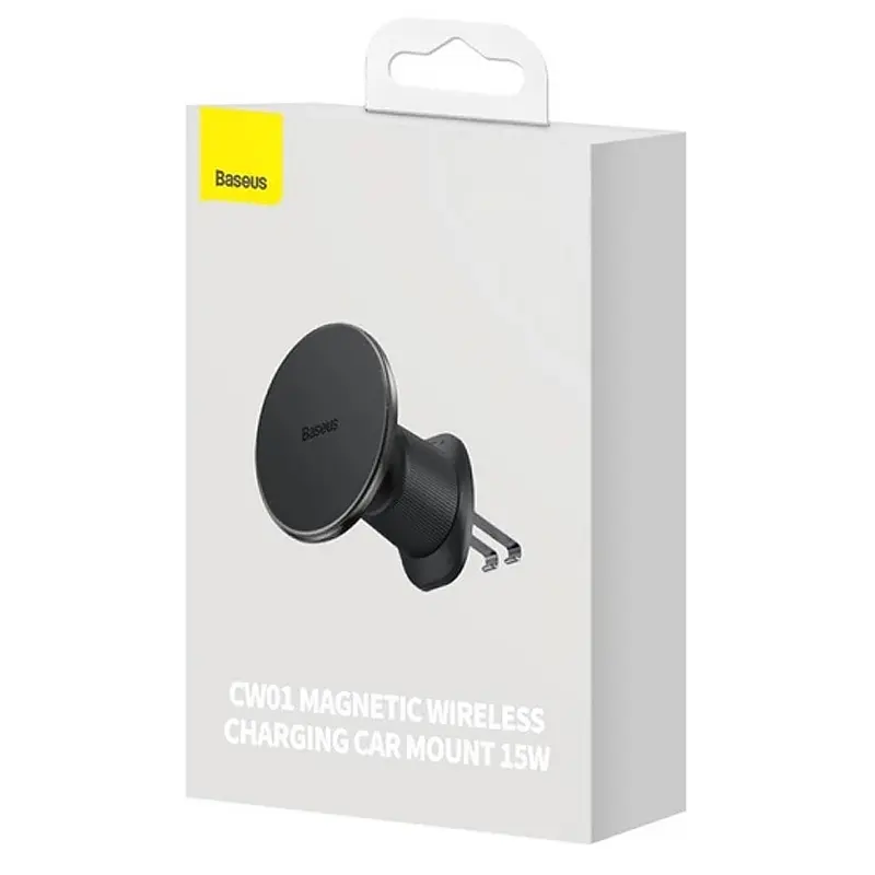 Автотримач з БЗП Baseus CW01 Magnetic 15W (air outlet) (C40141001111) Cluster Black - фото 3