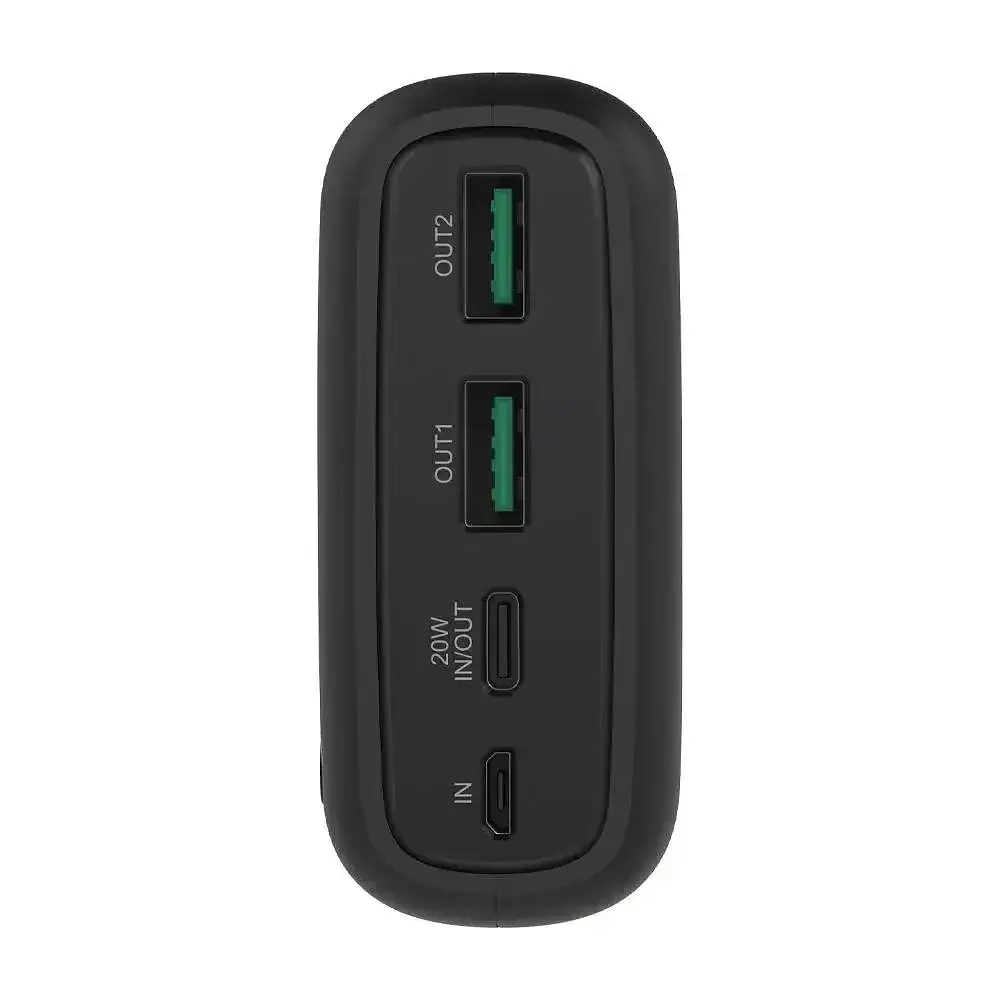 Павербанк Rixus 30000 mAh RXPB38B 22.5W Fast Charg 3 порти USB + Type-C швидка зарядка Power Bank - фото 3