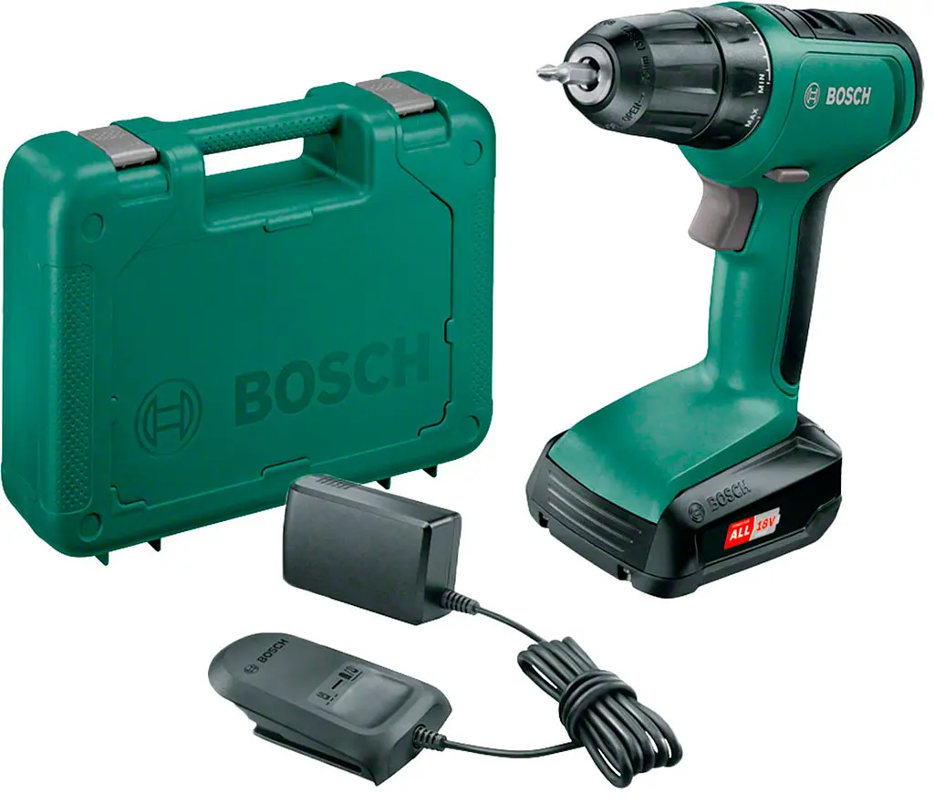 Акумуляторний дриль-шурупокрут Bosch UniversalDrill 18 в чемодані з 1 акб PBA 18V 1.5Ah W-A та з/п AL 1810 CV